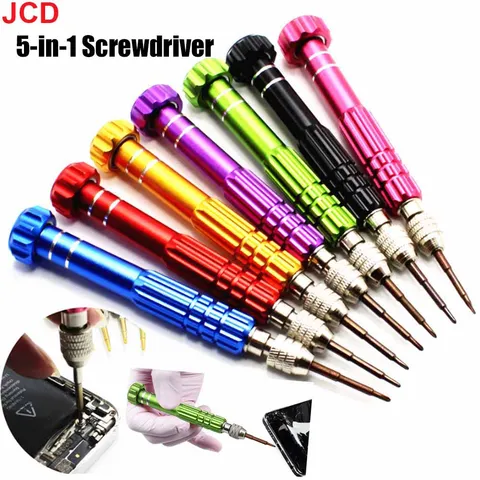 JCD Многофункциональный набор отверток 5 в 1, отвертка для разборки, шлицевая крестовая отвертка с цветком сливы, компьютерные очки, обслуживание часов