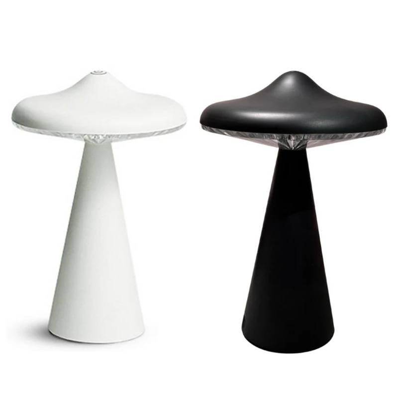 

1 Set UFO Mushroom Lamp Bedroom Table Lamp Creative Atmosphere Projection Lamp Decoration Bedside Lamp White