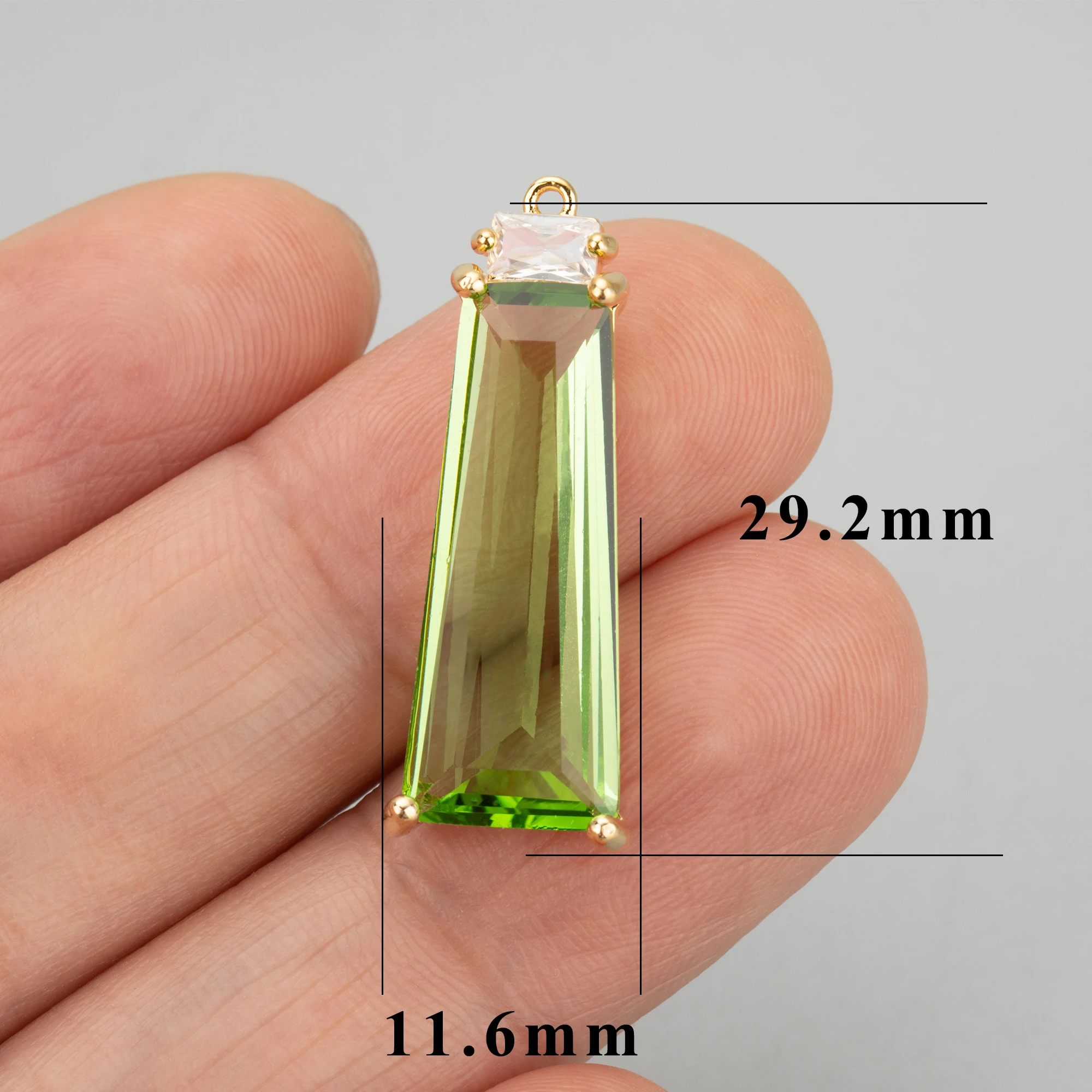 4 шт./партия подвески для ювелирных изделий из меди и стекла