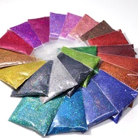 21 colors 50g holographic glitter powder laser shiny glitter bulk nail art chrome pigment diy accessories 0 2mm fine glitter set