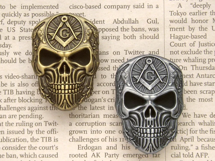 

Masonic отворот мачество мотоцикл Значок Череп брошки для байкеров для одежды шляпа сумка Ретро металлическая брошь на воротник