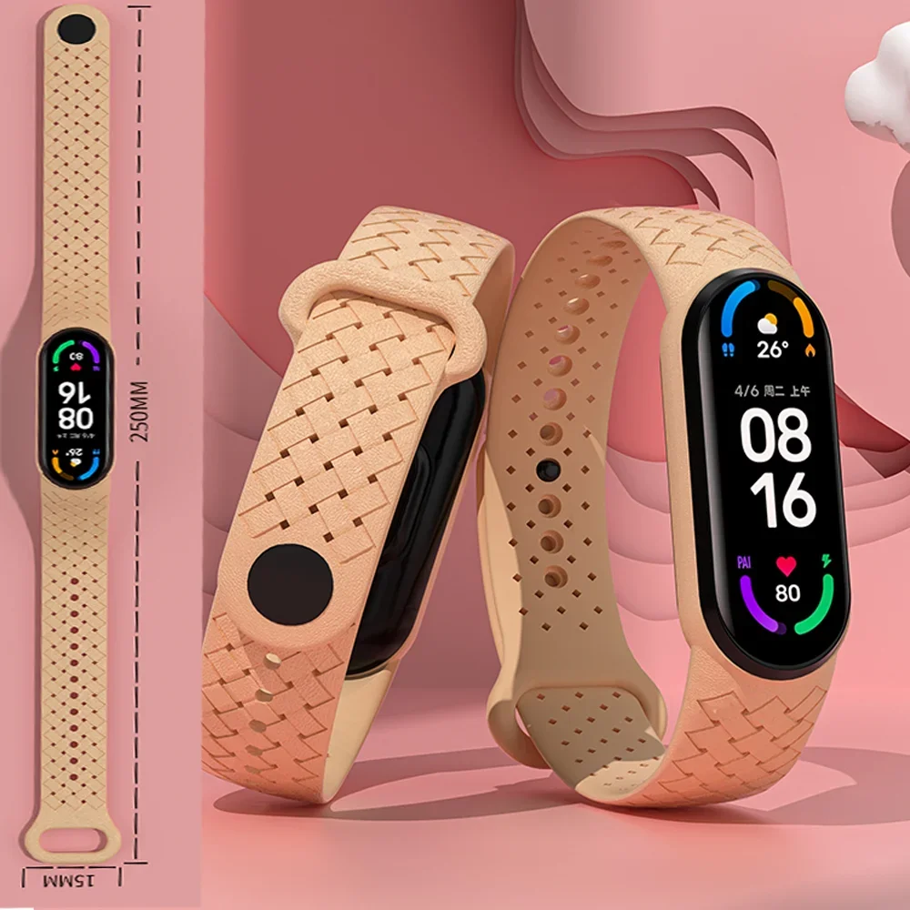 Силиконовые ремешки для часов Xiaomi Mi Band 7 NFC, замена запястья Miband, спортивный браслет, часы с отверстием для часов Correa mi band 6 5 4 3, ремешок (art.: 3920cd1a332bb) - 3920cd1a332bb