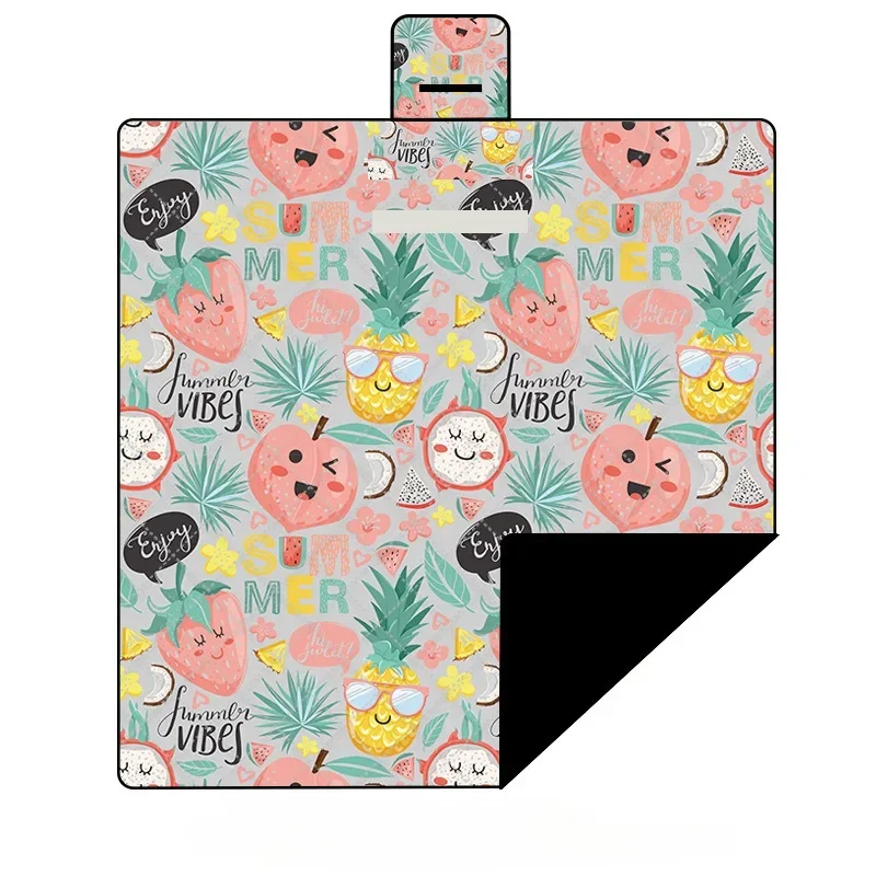 Портативный Водонепроницаемый Коврик Для Пикника Мультяшный Полиэстер Кемпинг