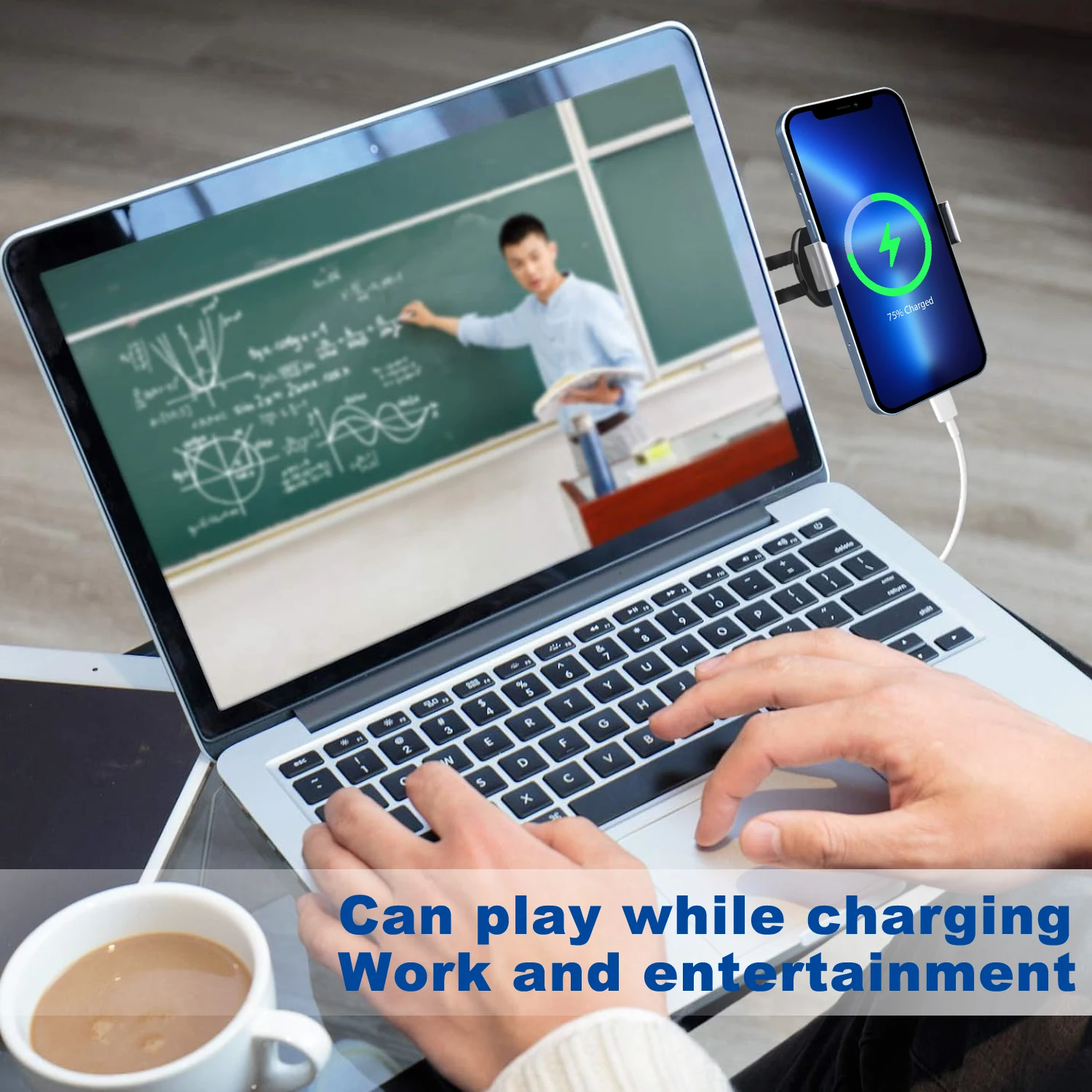 Metal Expansion Phone Stand Laptop Screen Side Mount Magnetic Folding Phone Holder Desktop PC Ponitor Support Bracket