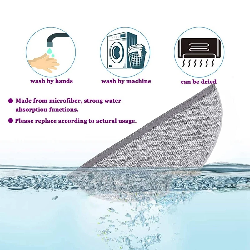 Сменные тряпки для Xiaomi Roborock S5 S50 S51 S55 S6 S60 S65 Max Pure S6maxv швабры из микрофибры 8 шт.