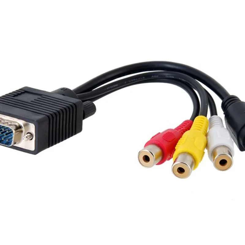 

Professional VGA RCA Adapter Line S Terminal VGA To 3rca AV Line VGA To S Terminal Line Computer Components Whole Sale