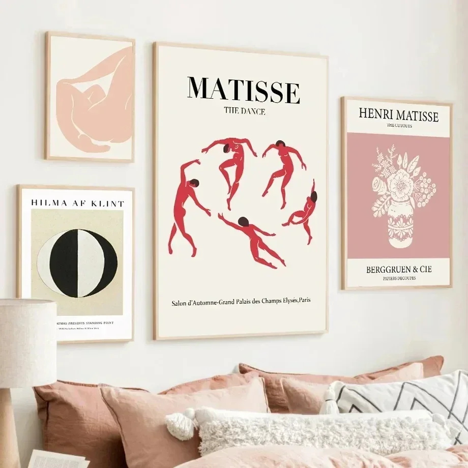 Настенное искусство абстрактная Матисс девушка цветок Высокое разрешение холст