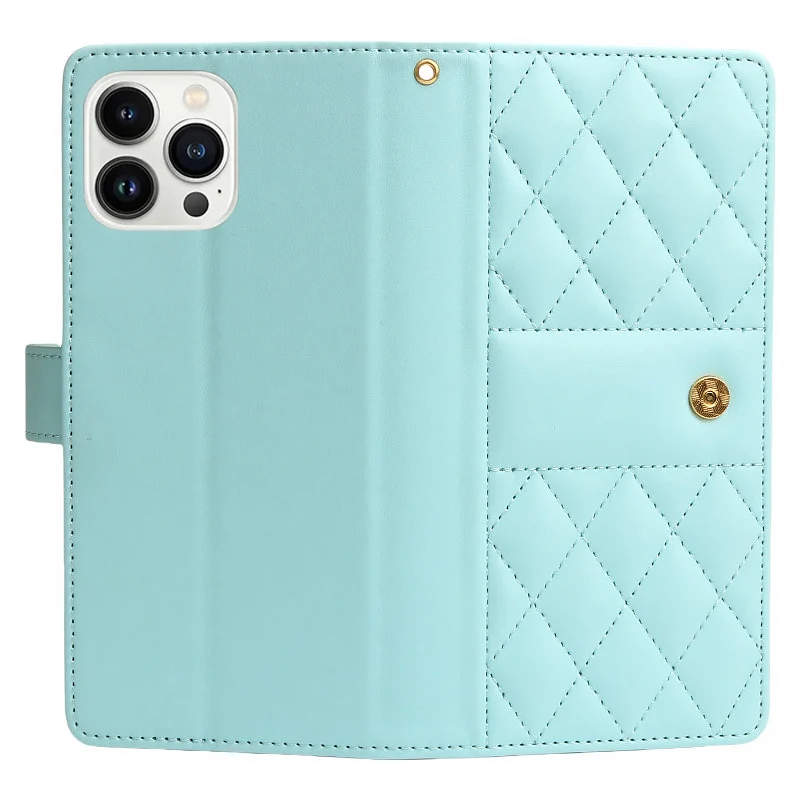 Кожаный чехол-бумажник со шнурком для iPhone 15 Pro Max 14 Plus 13 12 Mini 11 X XS XR SE 2022 8 7 6 6S