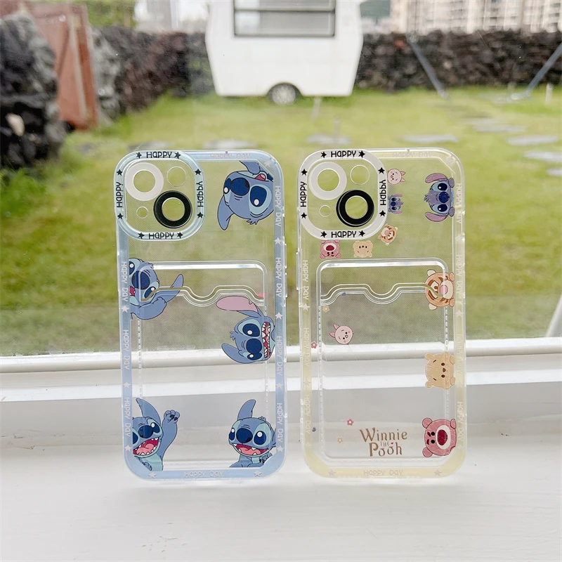 

Disney Lilo & Stitch Card Holder Phone Case for Huawei NOVA 5 6 7 8 Pro 3i 8i P 50 40 30 Pro Mate 30 40 Pro Honor 30 9x Cover