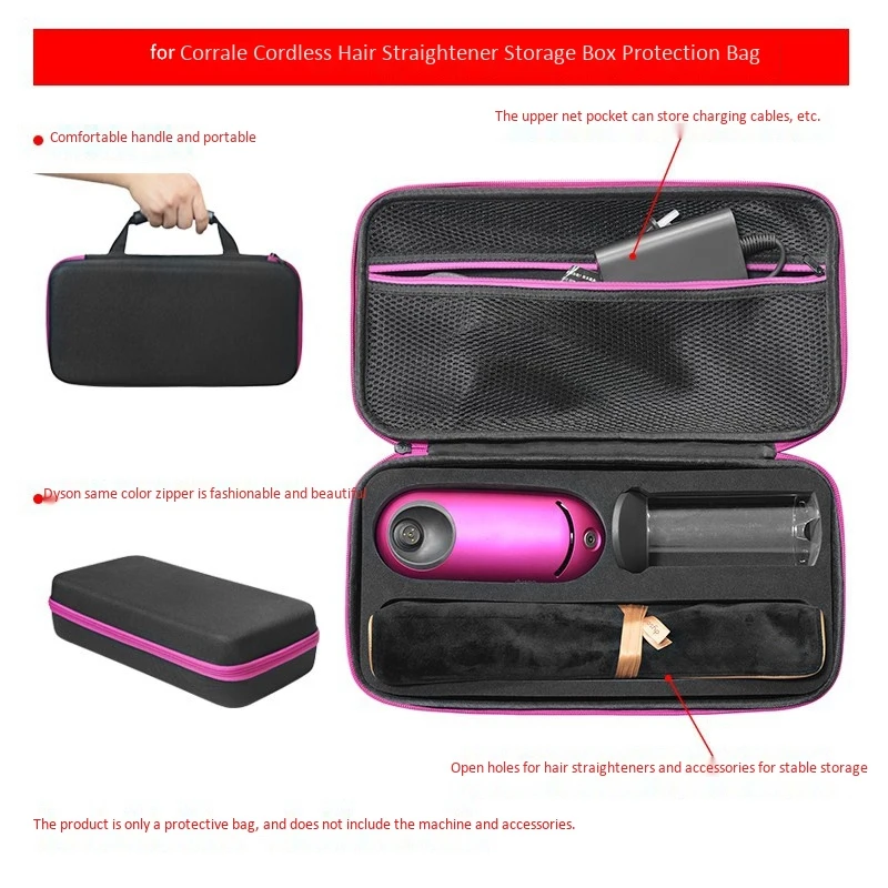 

For Dyson Corrale Cordless Hair Straightener Carrying Case Protection Case Hard Shell Anti-Scratch Storage Bag Travel