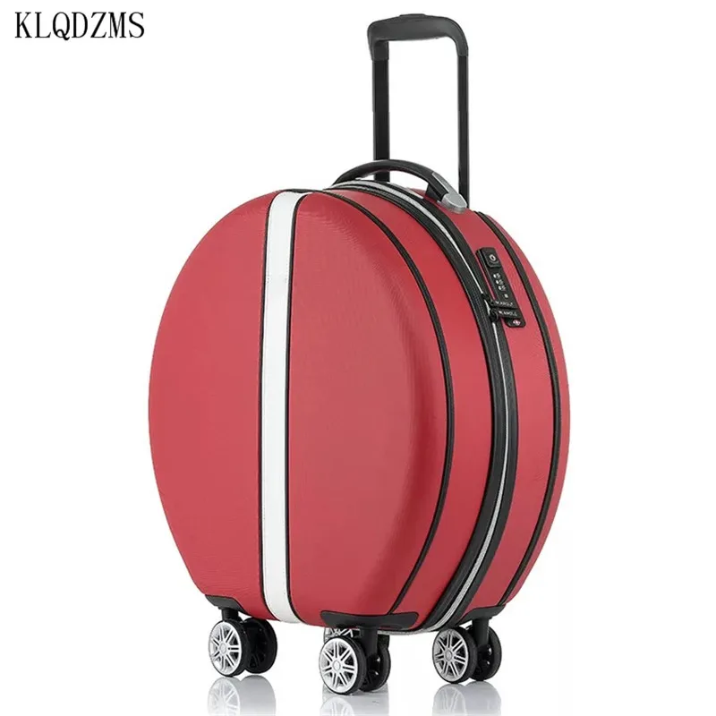 

KLQDZMS New Ladies Trolley Suitcase Set 18 Inches High Capacity Fashion Hand Luggage Bag Universal Wheel Boarding Password Case