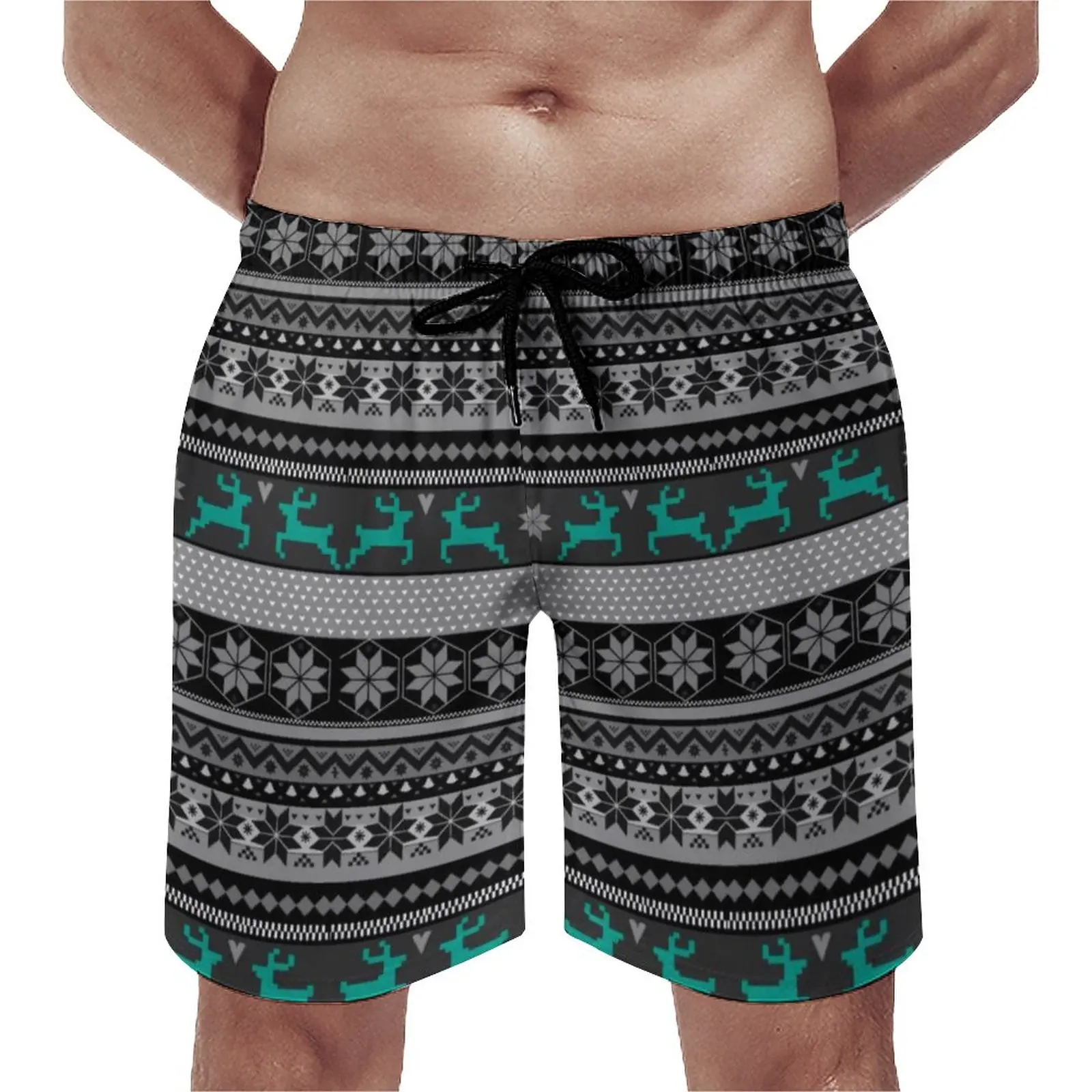 

Шорты в скандинавском стиле с изображением животных, летние классические пляжные короткие штаны с цветным оленем, мужские спортивные удобные пляжные трусы для серфинга