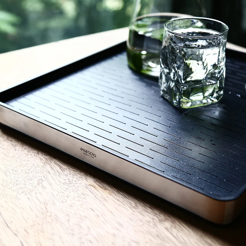 

Tray Simple Rectangular Dining Tray Household Creative Large Non-Slip Living Room Coffee Table Pot Cup Tea Tray