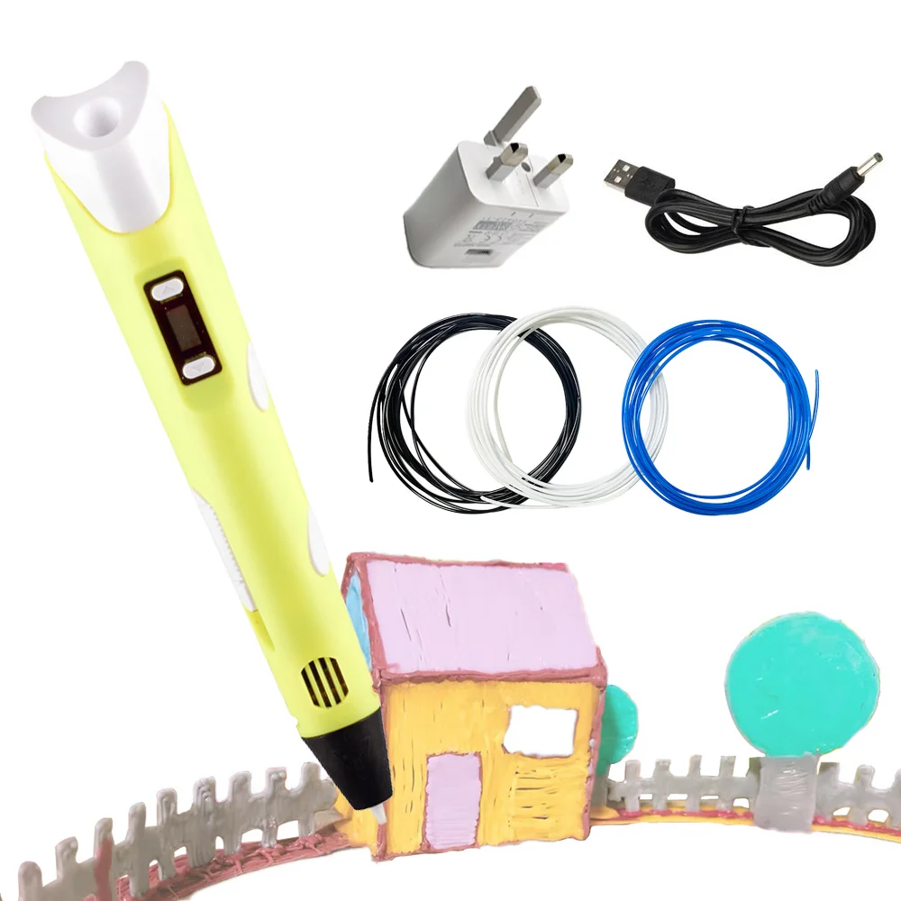 

3D Pen DIY 3D Printing Pen With 1.75mm PLA Filament Creative Toy Birthday Gift For Kids Design Drawing