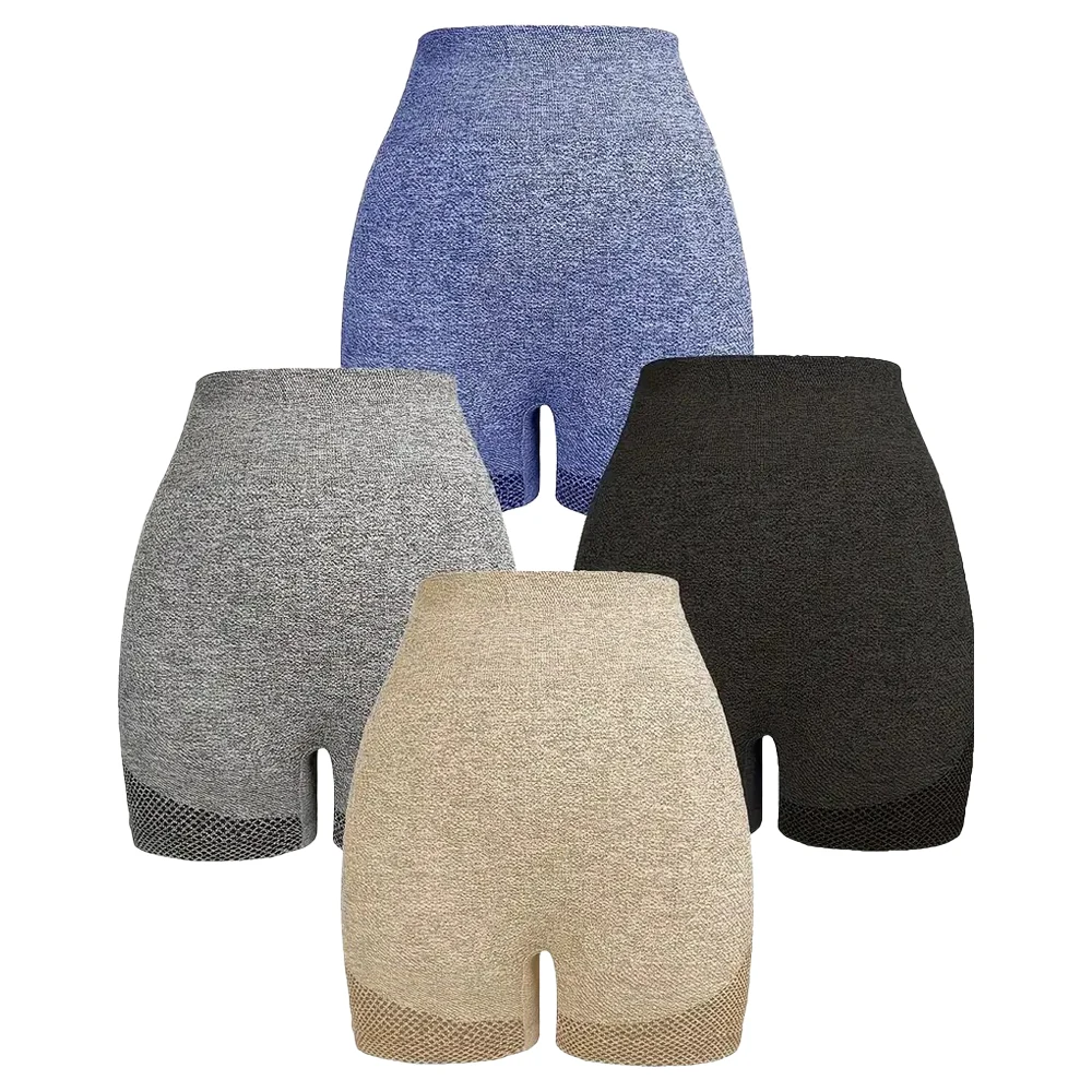 Женские персиковые шорты для йоги с высокой талией тренировок фитнеса подтяжки