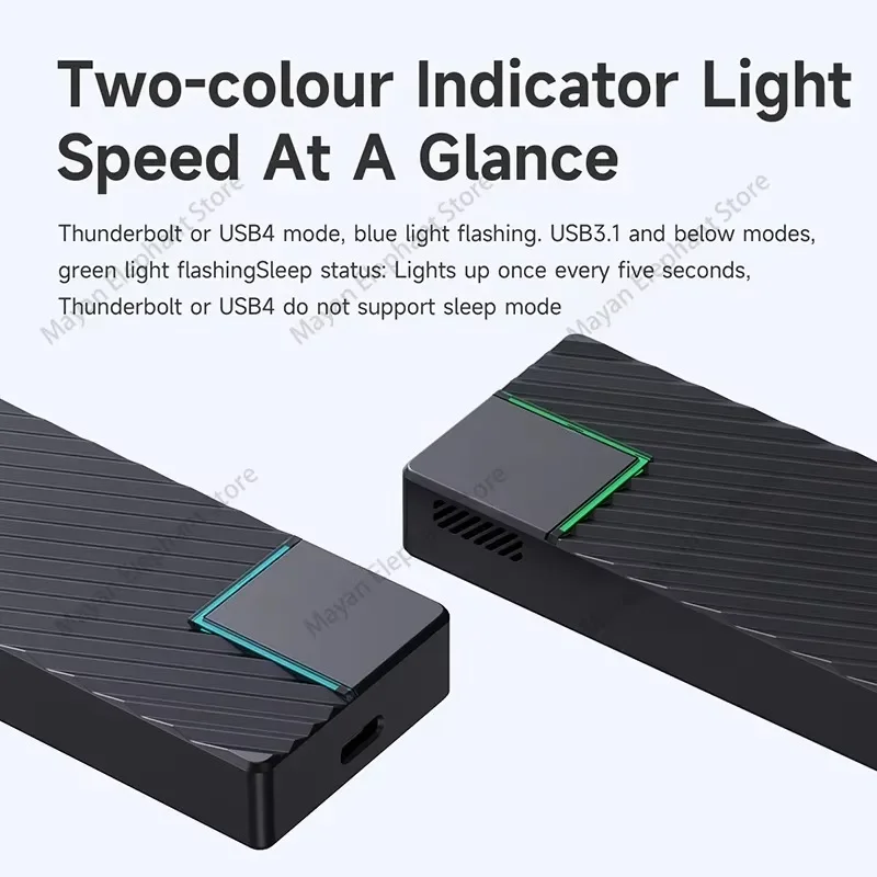 Новый корпус Hagibis USB 4.0 40 Гбит/с M.2 NVMe SSD совместимый с внешним жестким диском Thunderbolt