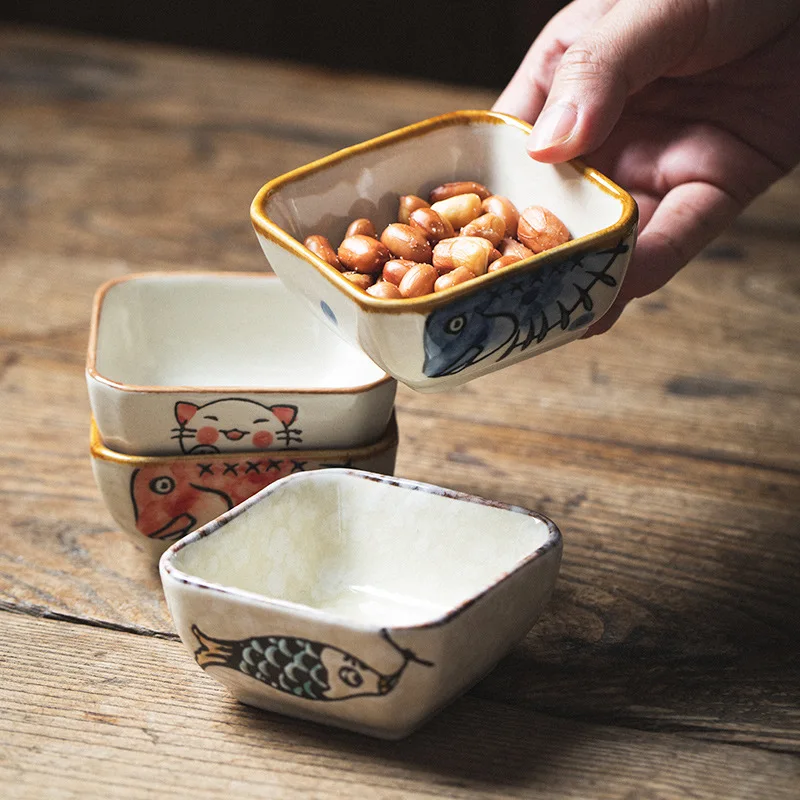 

Japanese-style cute seasoning dish household ceramic dipping sauce small dish seasoning vinegar dish soy sauce dish snack dish