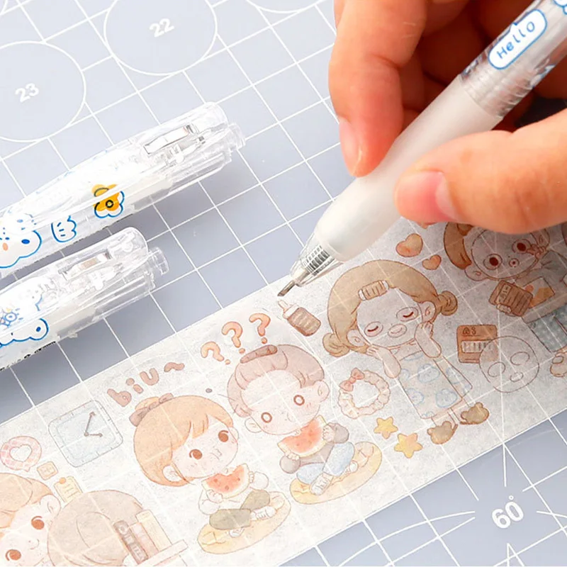 Paper Cutter Utility Knife Simple Pocket Knife Manual Art Sticker kawaii Stationery Papeleria Girl Scrapbooking DIY Tools