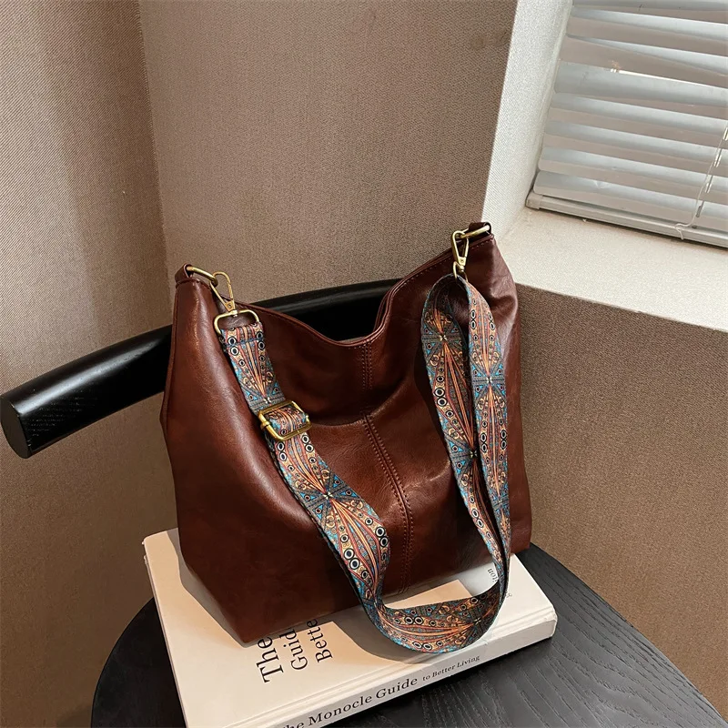 Женская Сумка Через Плечо Большой Вместимости В Стиле Ретро С Геометрическим