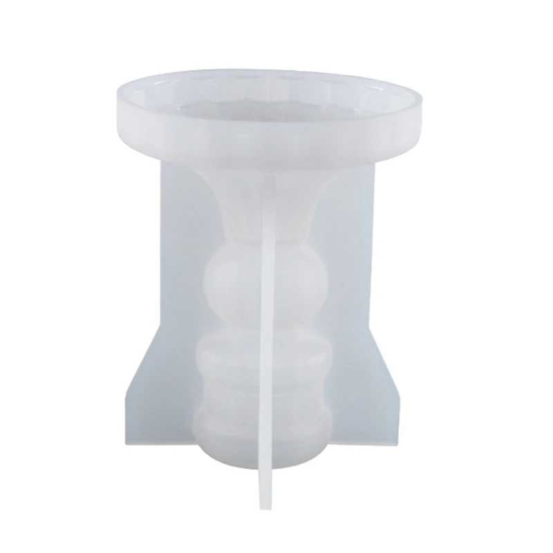 

N58F Glass Candle Stick Holder Resin Mold Crystal Taper Tealight Candle Holder Mold Casting Mold Party and Wedding Decor
