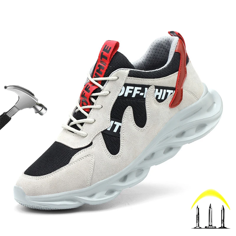 

High Quality Men Safety Shoes For Work With Steel Toe Cap Puncture Proof Sport Work Sneakers Construction Security Work Shoes