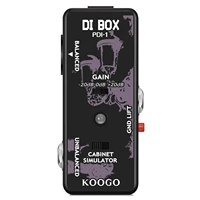 koogo guitar direct box guitar bass passive di box with cabinet simulator 14 and xlr full metal mini size true bypass lef 331