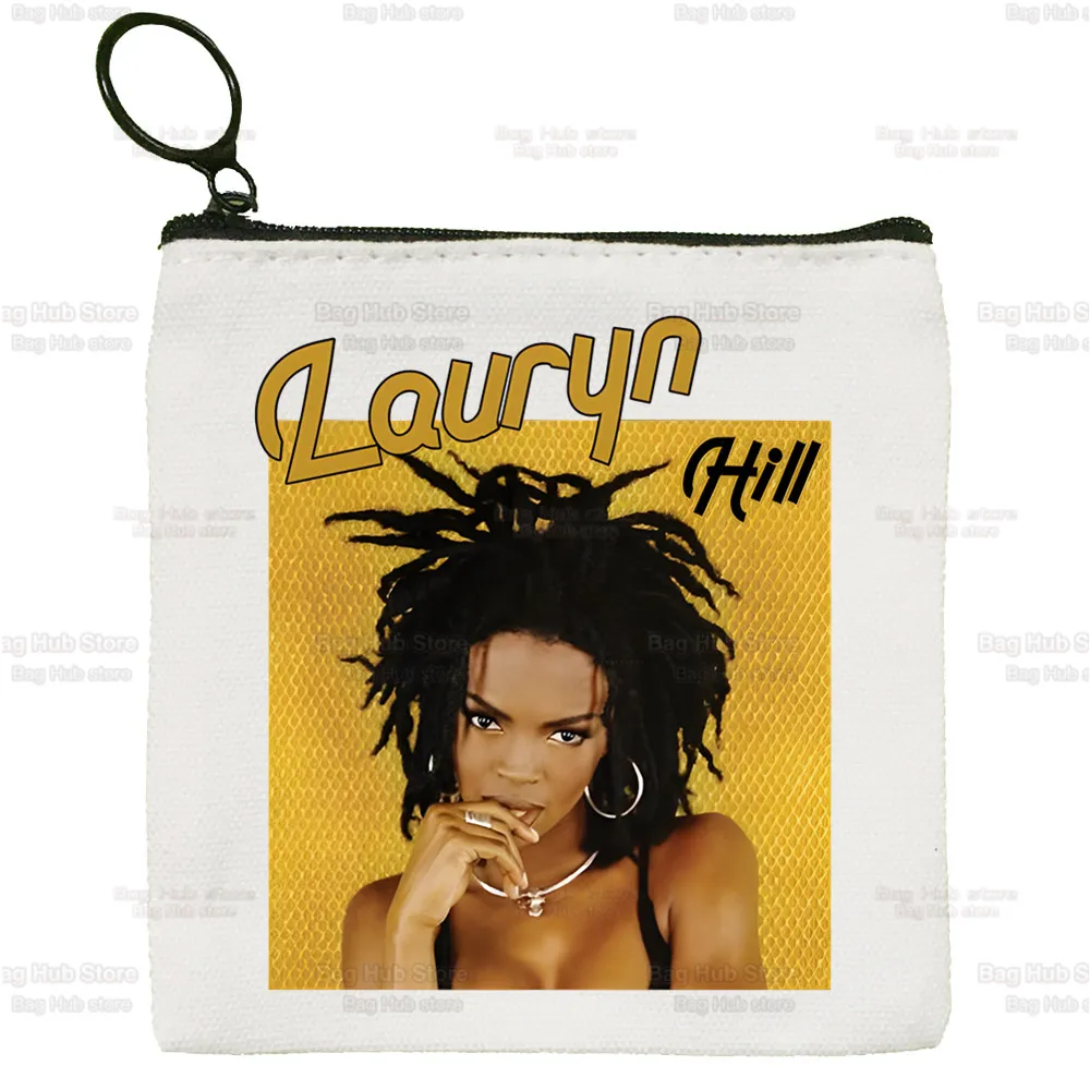 

Fugees Refugees Lauryn Hill Cartoon Coin Purse Female Mini Canvas Art Cute Key Case Coin Purse Student Wallet