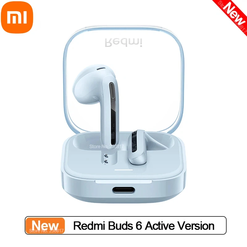 Фото Наушники Xiaomi Redmi Buds 6 Active Version с двойным микрофоном и шумоподавлением, Bluetooth 5.4, поддержка Type-C, приложение Xiaomi Earbuds №1