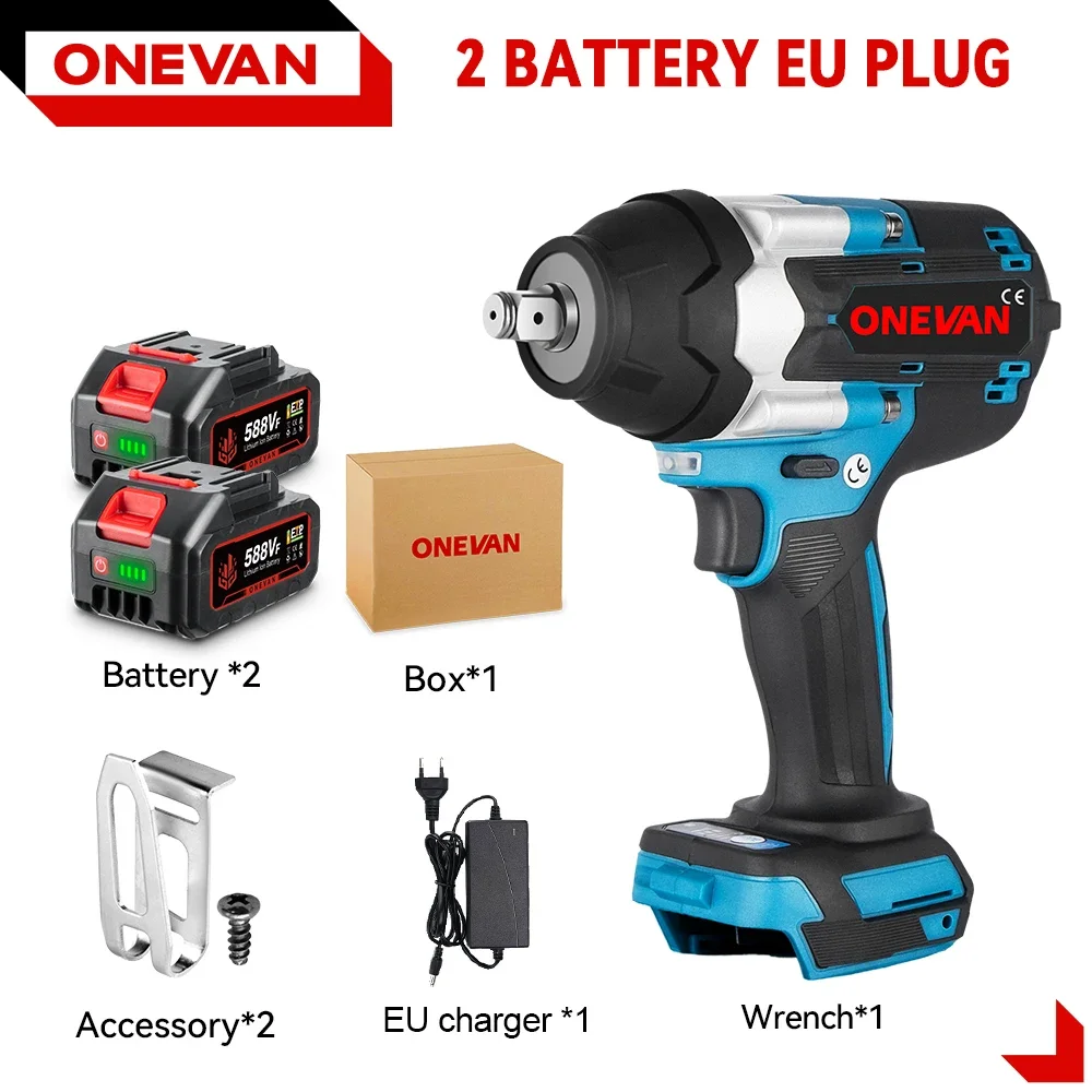 

ONEVAN 1800N.M беcщеточный ударный гайковерт для аккумуляторов Makita 18 В