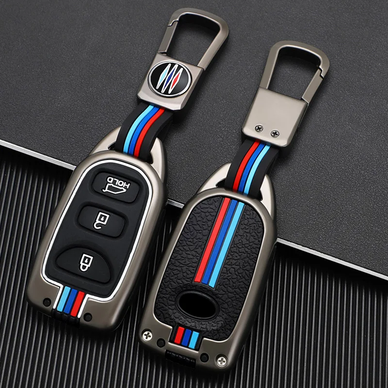 

Zinc Alloy Car Key Case Cover Fob Shell for Hyundai Kia Tucson Sonata Santa FE Carens Car Keychain