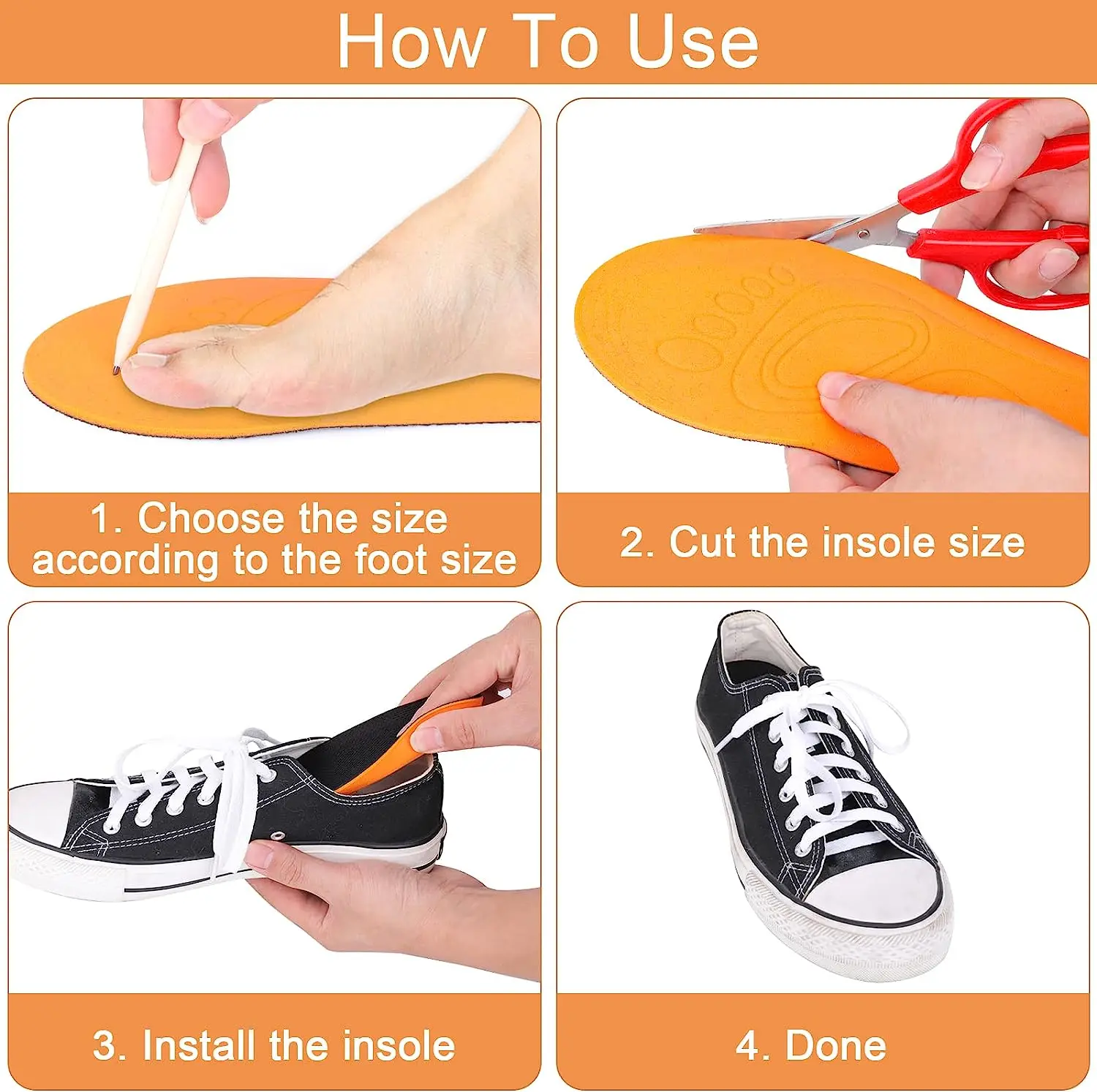 Plantar Fasciitis Feet Insoles Arch Supports Orthotics Inserts Men Women Cropped Insole Relieve Flat Feet High Arch Foot Pain