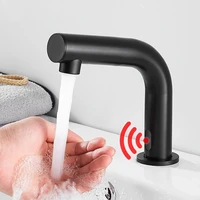 black smart sensor basin faucet bathroom faucet basin taps hot cold mixer crane torneira da bacia
