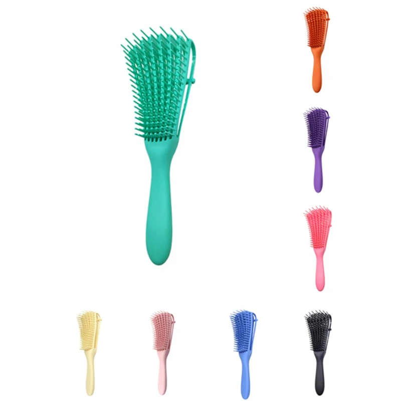 

Щетка для волос, расческа для распутывания кожи головы, массажная расческа для волос 3A To 4C, курчавая волнистая кудрявая щетка для волос, для женщин и мужчин, салон