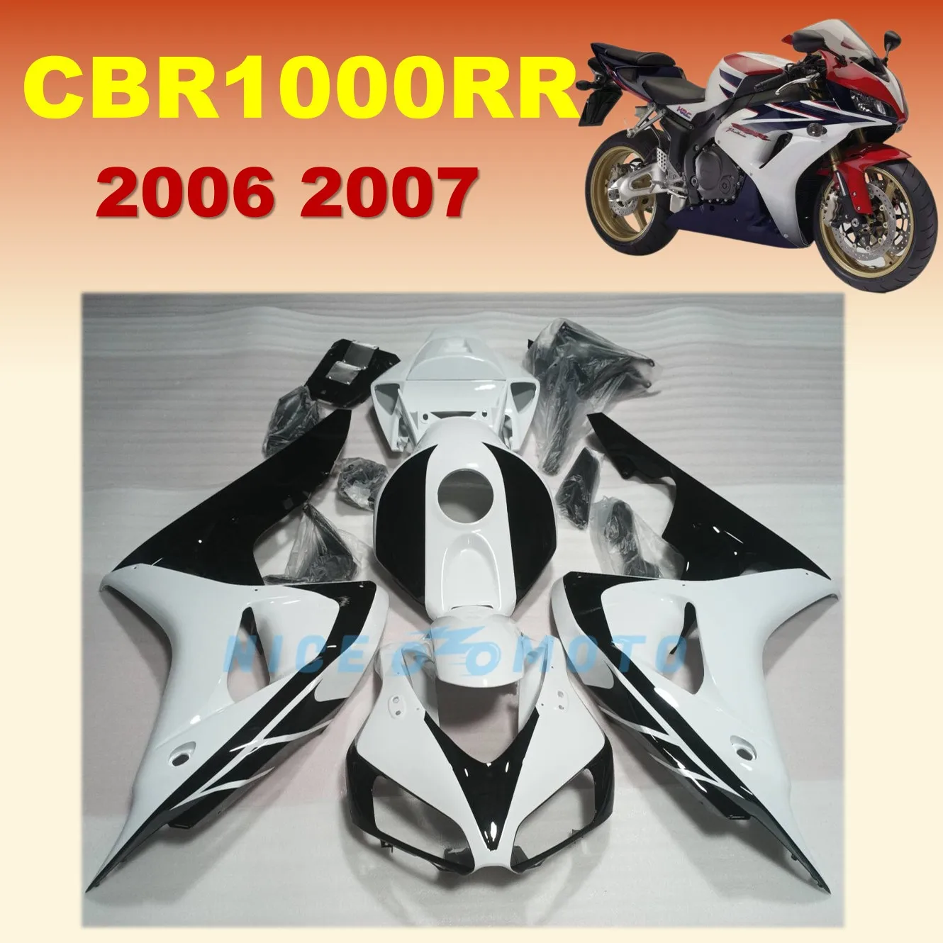 Новый комплект обтекателя мотоцикла ABS для CBR 1000RR 06 07 1000 RR 2006 2007 CBR1000RR кузова