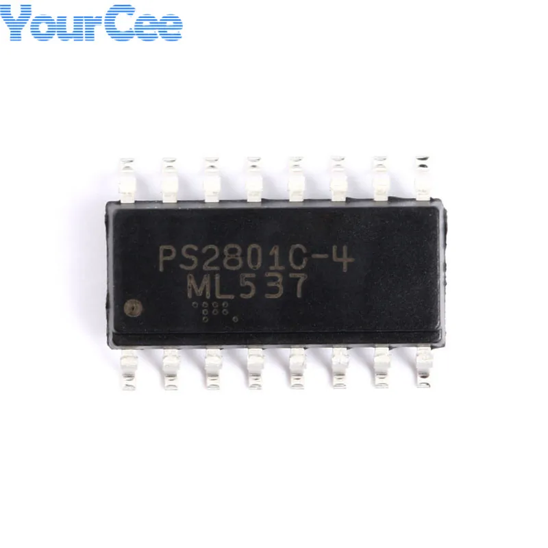 

SMD PS2801C-4-F3-A SOP-16 Opto-изолятор транзистор/фотоэлектрический выход оригинал