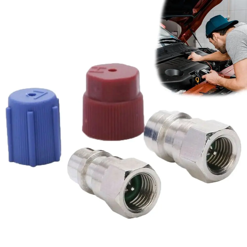 

2Pcs High Low Side Convert R12 To R134a Adapter A/C Aircon Quick Fitting Coupler Auto Replacement Parts