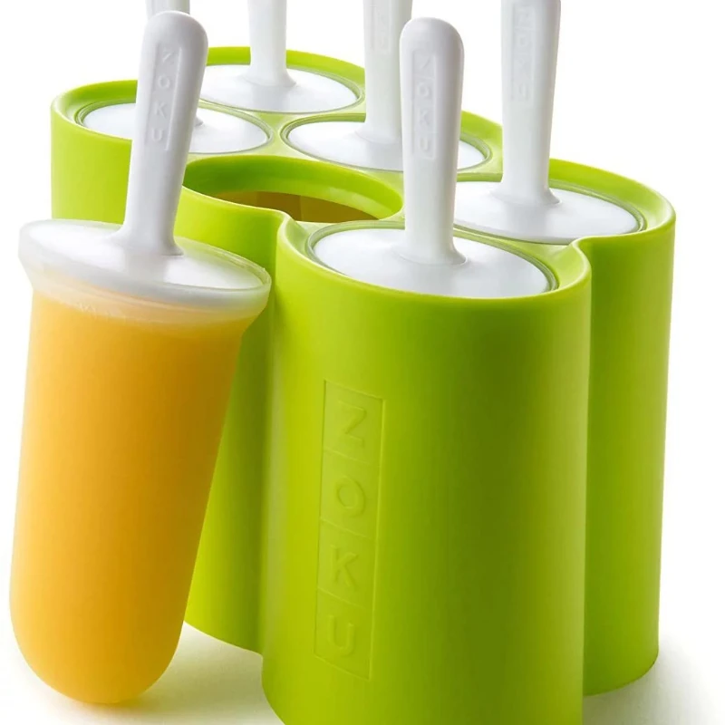 

Classic Pop Molds, 6 Easy-release Popsicle Molds With Sticks and Drip-guards, BPA-free