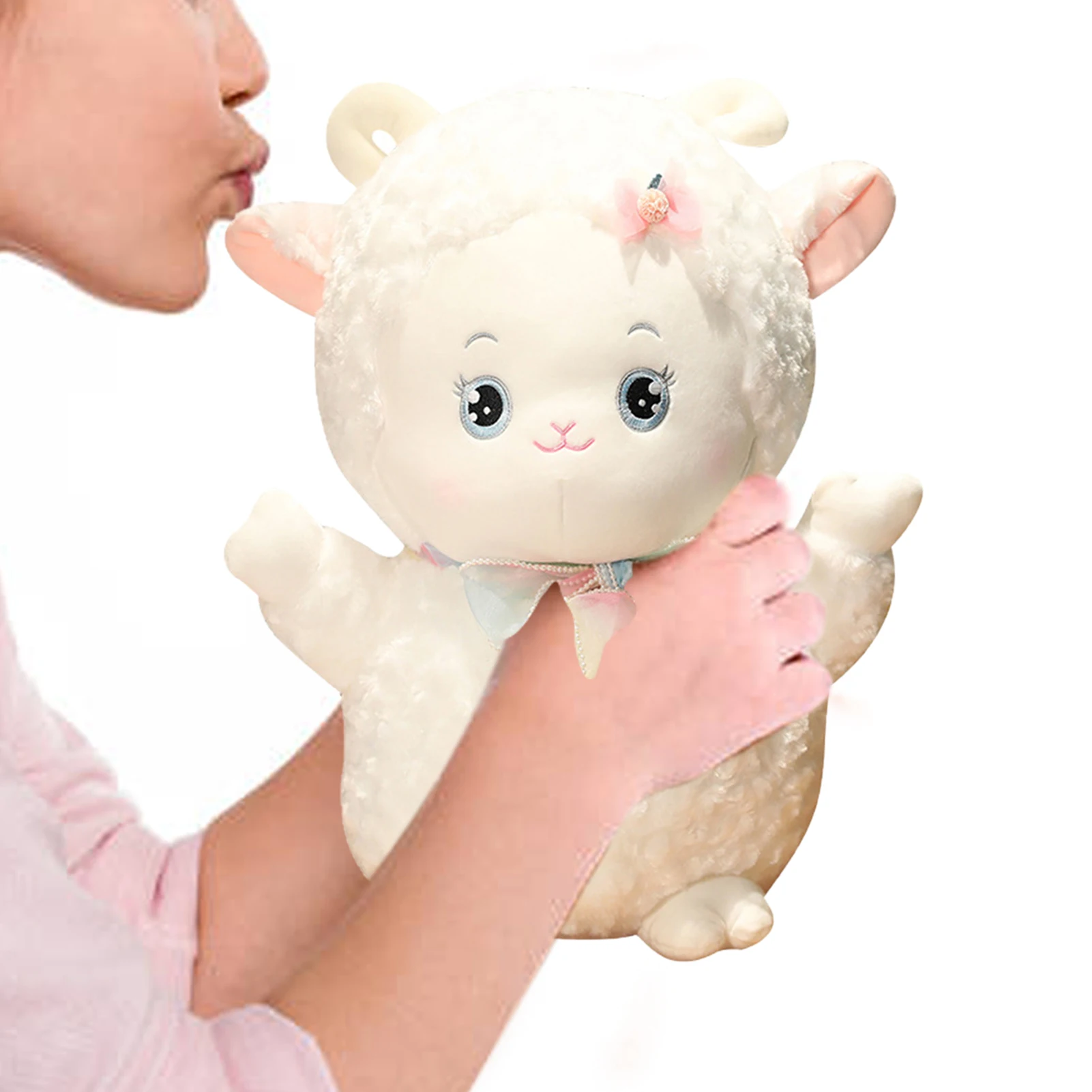 

Игрушки плюшевые из белой овчины для детей, милая мягкая игрушка, Мультяшные животные, куклы, мягкие детские игрушки, декор для детской комн...