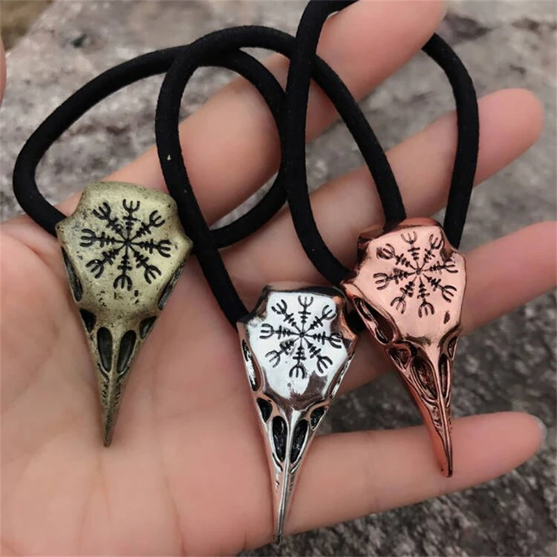 

3 Color Woman Hairwear Vikings Bird Skull Hair Pins Jewelry Fashion Hair Twist Clips New Arrival