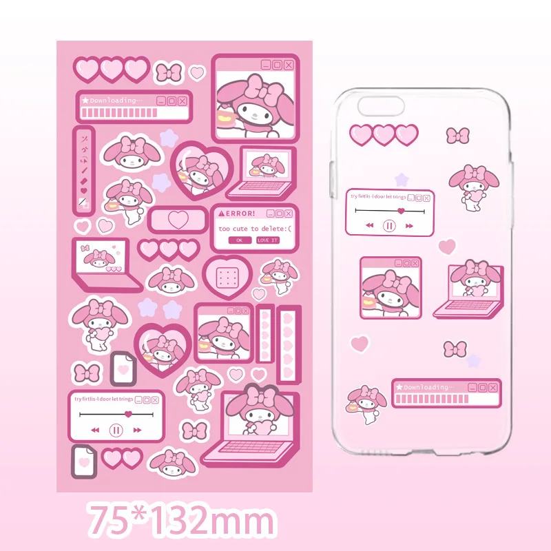 Various Styles of Japanese-Style Sanrio Cartoon Cute Collection Series Laser Dazzling Hand Account Stickers Decorative Paper images - 6