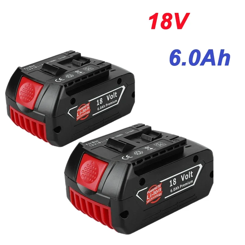 

2023 18V 6000mah Rechargeable Battery ForBosch18V Battery Backup 6.0A Portable Replacement ForBosch BAT609 Indicator light