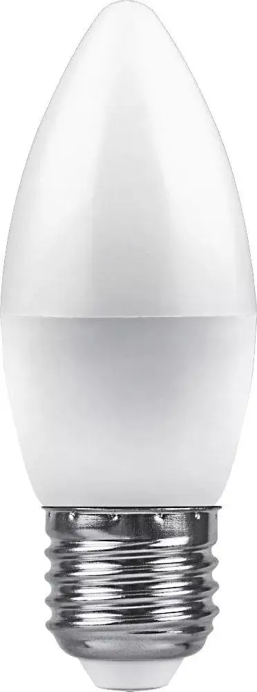 Лампа светодиодная LED 6вт Е27 дневной матовая свеча Feron.PRO OSRAM (LB-1306) | Лампы и