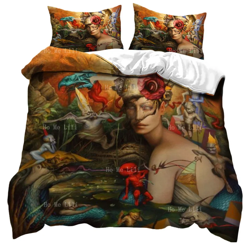 

The Mysterious Goddess Of Spooky Dreams Floats In A Dark Fantasy World Duvet By Ho Me Lili Bedding Set