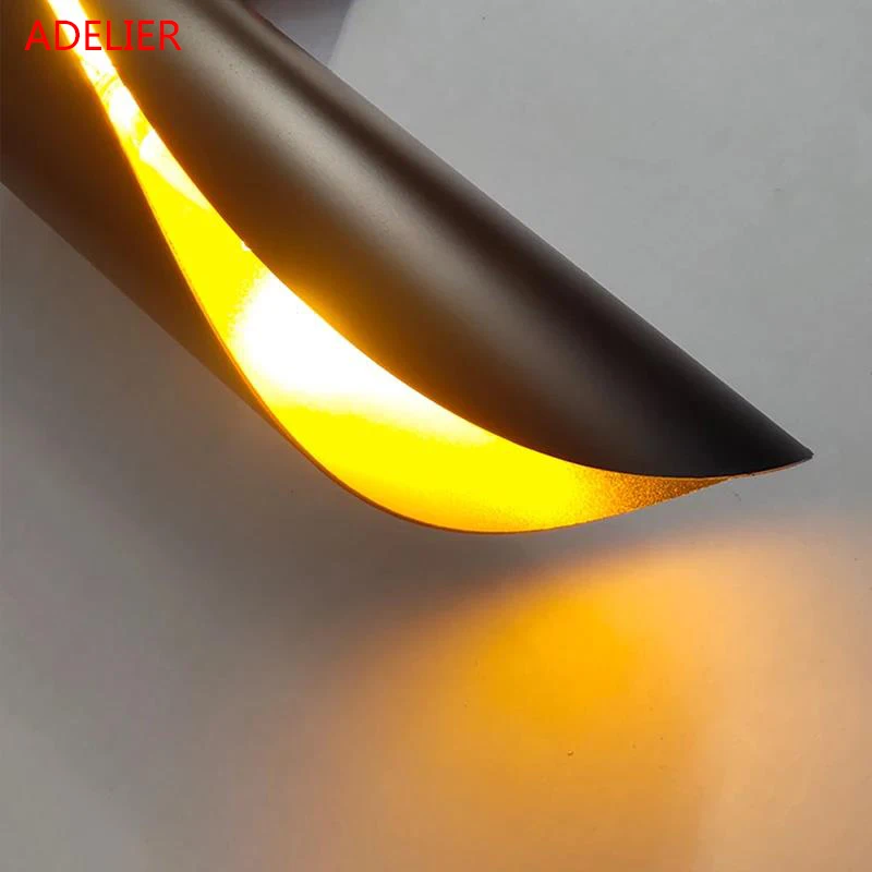 Настенные лампы в алюминиевой трубке скандинавском стиле прикроватное бра для