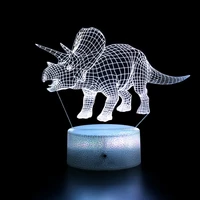 dinosaur 3d lamp acrylic usb led night lights neon sign lamp xmas christmas decorations for home bedroom birthday gifts