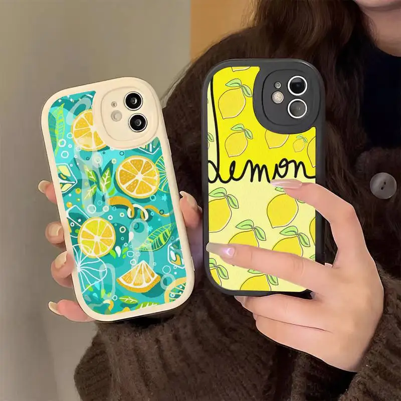 

Fruit lemon Phone Case Hard Leather Phone Case for iPhone 13 12 Mini 11 14 Pro Max Xs X Xr 7 8 Plus 6 6s Se 2022 silicone Cover