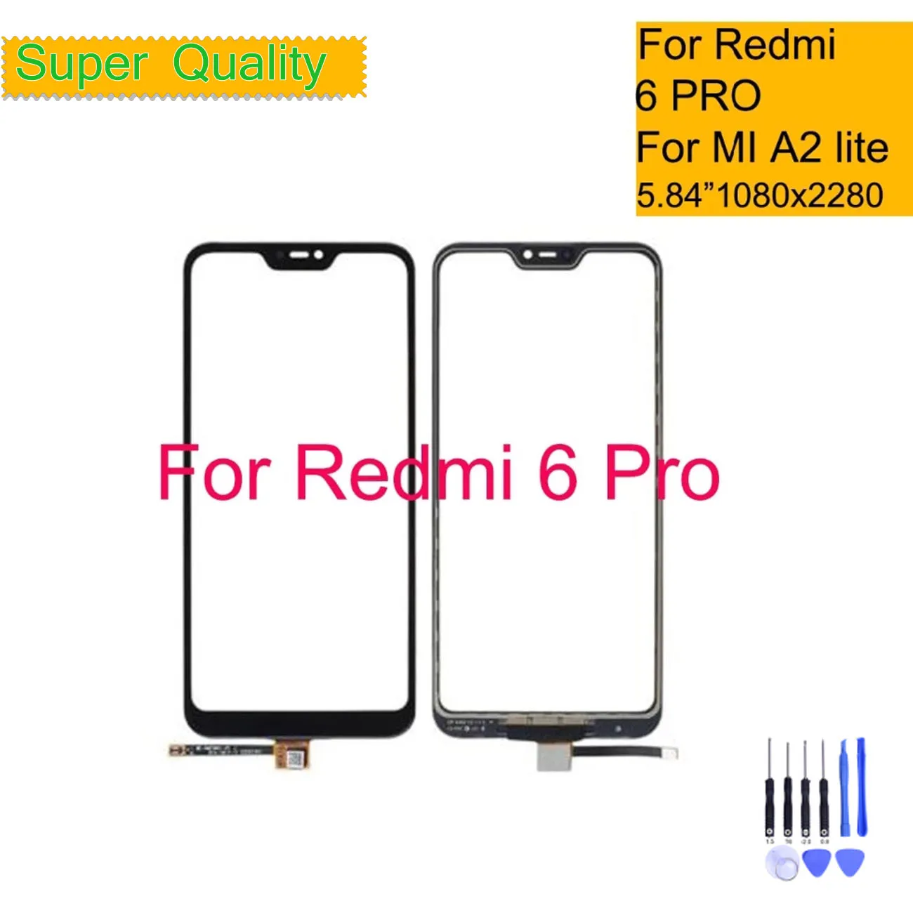 

For Xiaomi Redmi 6 Pro Mi A2 Lite Touch Screen Digitizer Touch Panel Sensor Front Outer LCD Glass Touchscreen