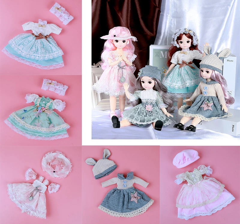 

[MYKPOP] New Arrival 30CM/11.5" BJD Doll's Clothes Fat Body Doll's Skirt Pants Shirt Hat Outfits 1/6
