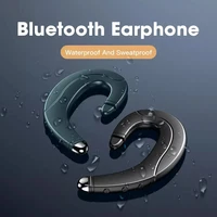 air bone conduction headphone waterproof not in ear headset handsfree wireless hanging ear mobile phone call sport earphone