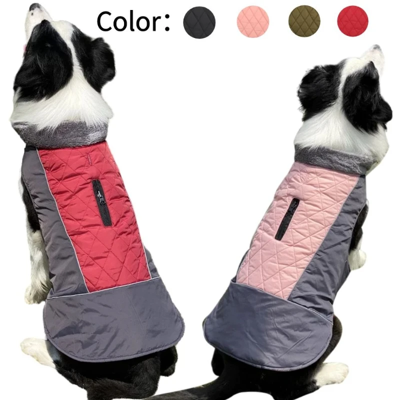 

Double-Sided Pet Clothes New Winter Dog Clothes Waterproof Thermal Cotton Vest Dog Jacket Suitable For Medium To Large Size